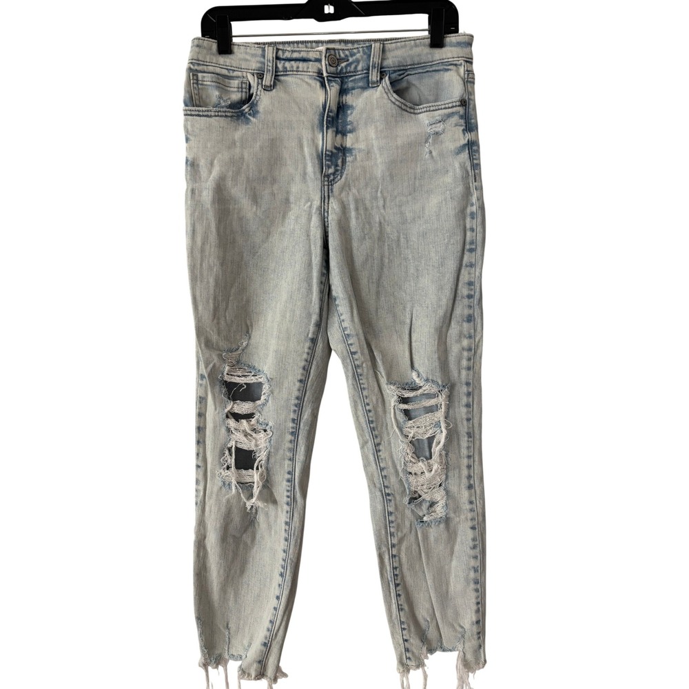 Eunina Tobi Super High Rise Mom Jean Crop Light Distressed Size 13 E84019PLA
